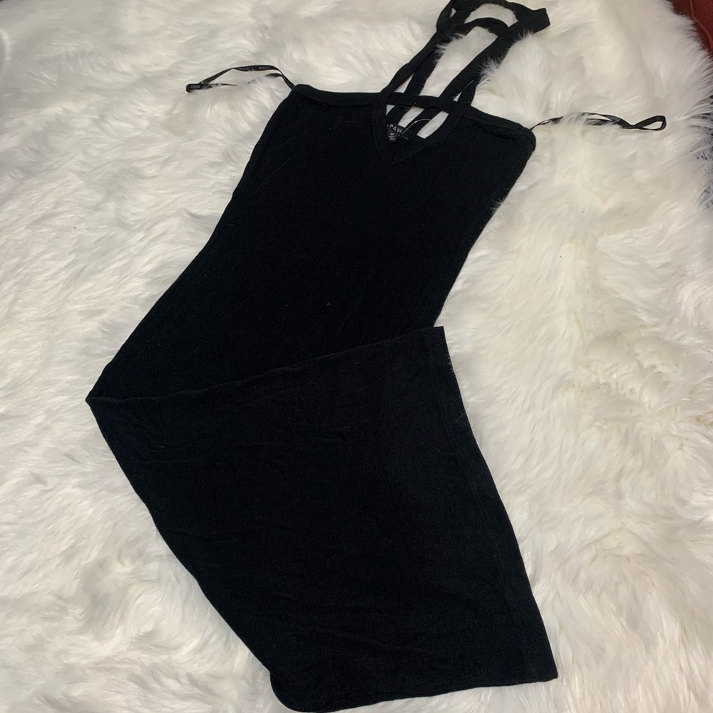 New papaya black midi dress size M